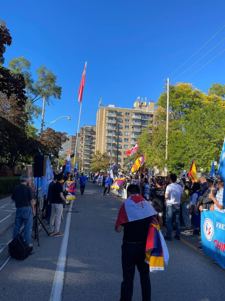 people in parade